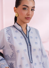 QPrints By Qalamkar Embroidered Lawn 3 Piece Unstitched Suit QLM25QP D-EM-06A SAGE